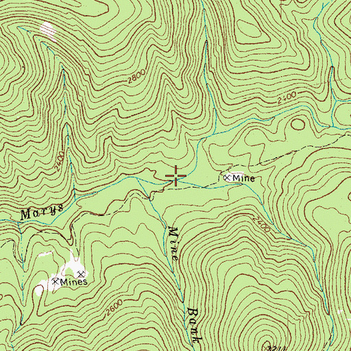 Topographic Map of Bear Branch, VA