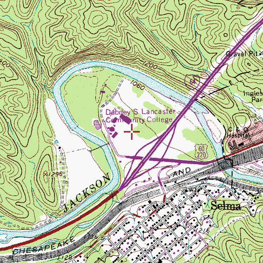 Topographic Map of Jackson River Governor's School, VA