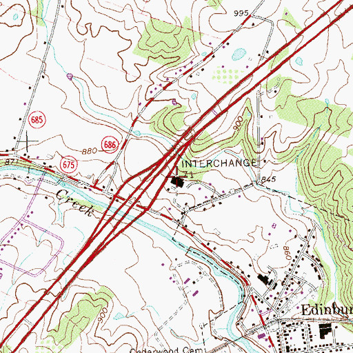 Topographic Map of Lee Ranger District Office, VA