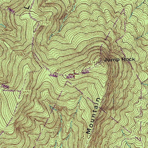 Topographic Map of Jump Rock Trail, VA