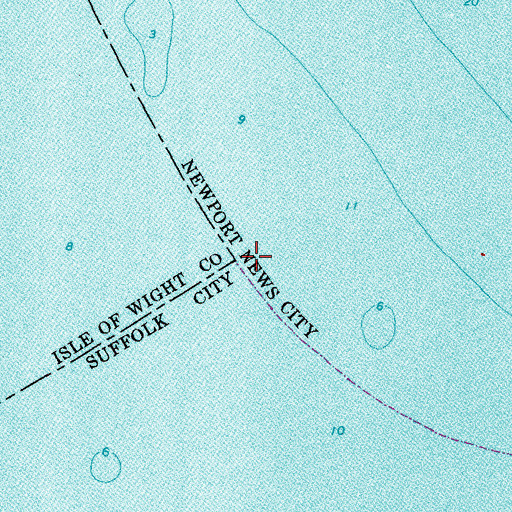 Topographic Map of James River, VA