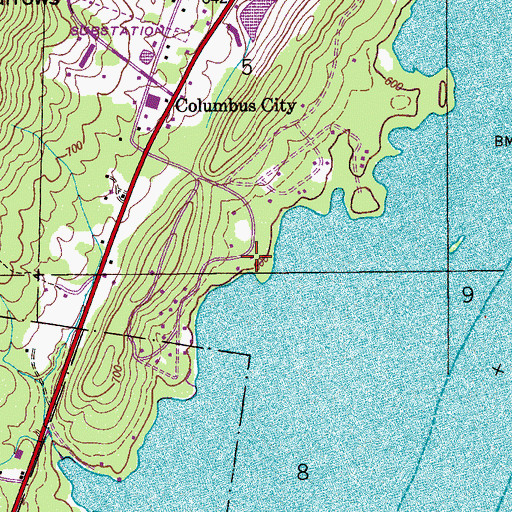 Topographic Map of Alabama Christian Youth Camp, AL