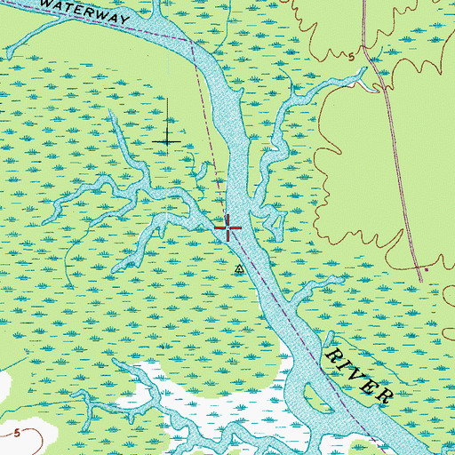 Topographic Map of Cow Creek, VA