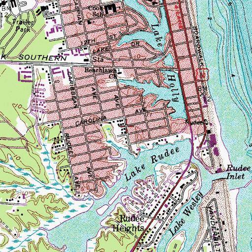 Topographic Map of Lake View, VA