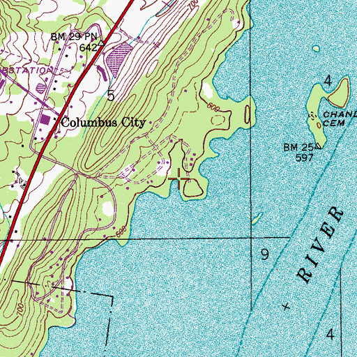 Topographic Map of Camp Ney A Ti, AL