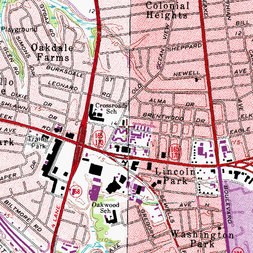 Topographic Map of Tanner Creek, VA