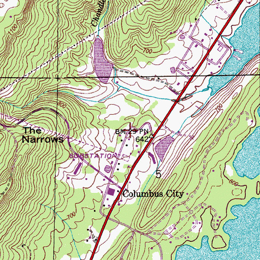Topographic Map of Alexander Subdivision, AL