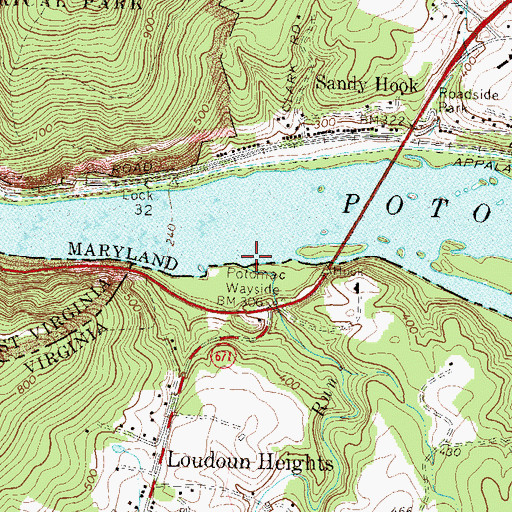 Topographic Map of Piney Run, VA
