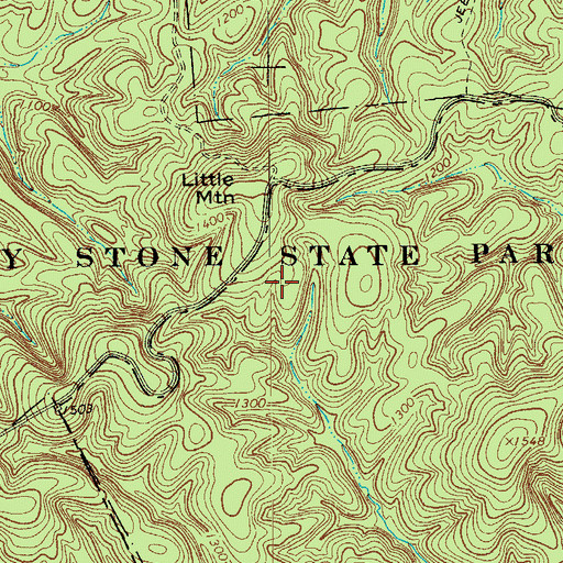 Topographic Map of Fairy Stone State Park, VA