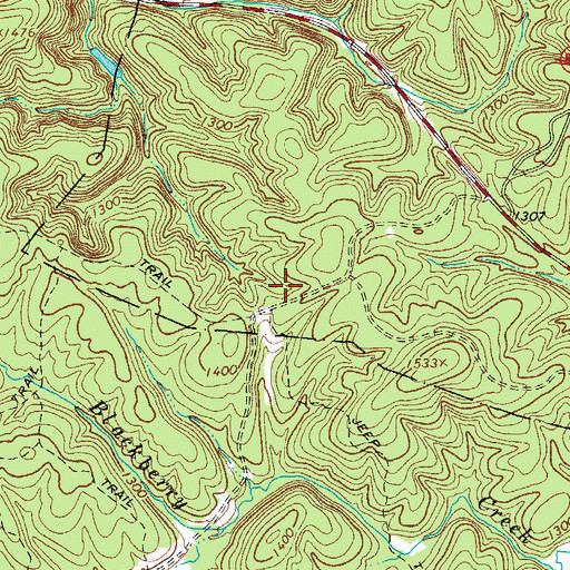 Topographic Map of Hale Creek, VA
