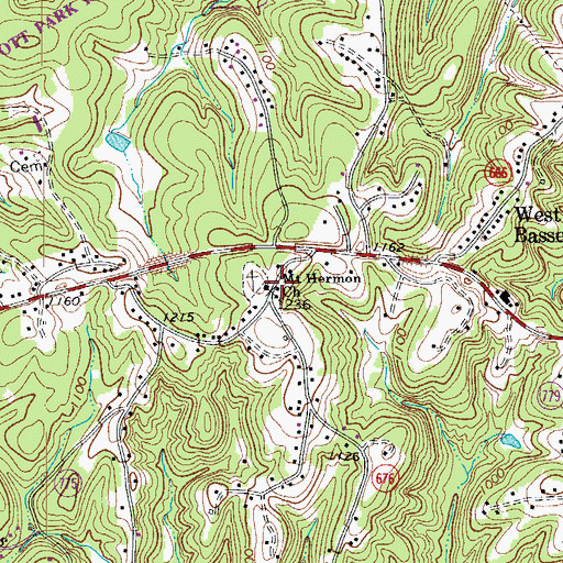 Topographic Map of Mount Hermon Church, VA