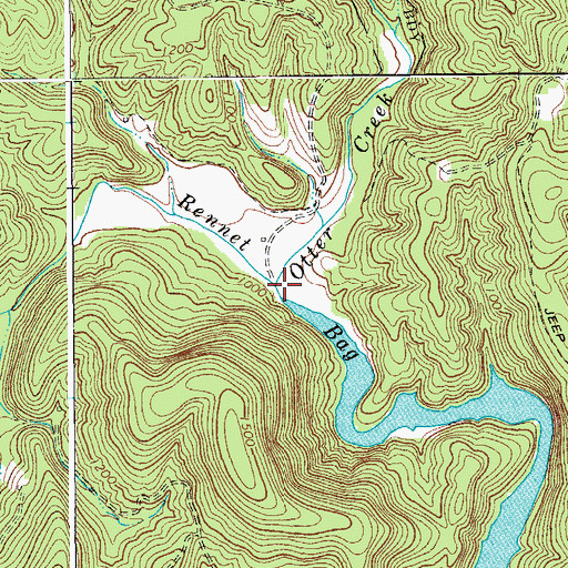 Topographic Map of Otter Creek, VA