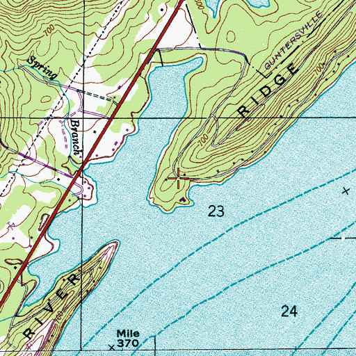 Topographic Map of Preston Sights Subdivision, AL