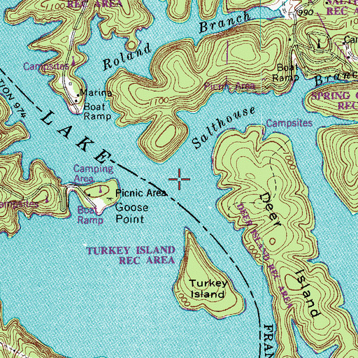 Topographic Map of Salthouse Branch, VA