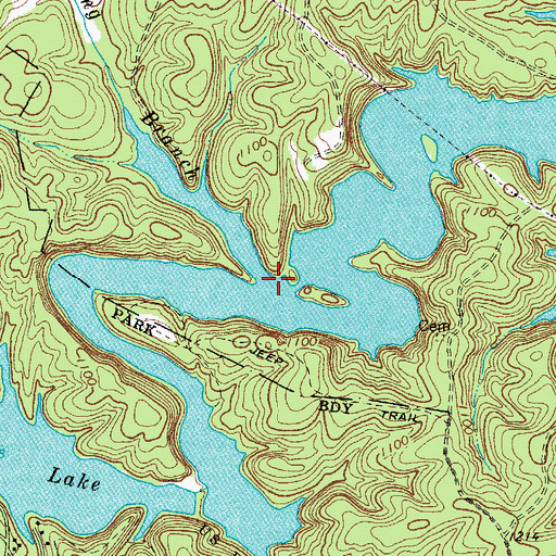 Topographic Map of Spring Branch, VA