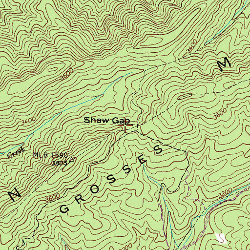 Topographic Map of Iron Mountains, VA