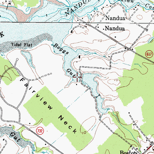 Topographic Map of Custis Dam, VA