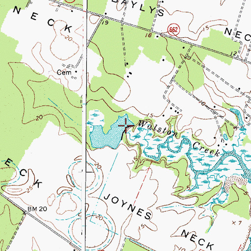 Topographic Map of Walston Creek Dam, VA