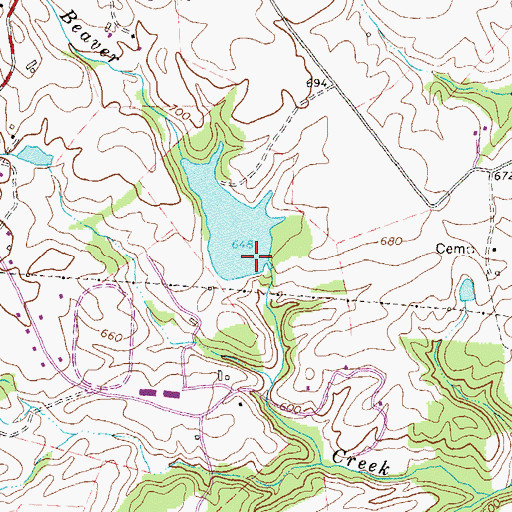 Topographic Map of Henleys Dam, VA