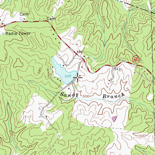 Topographic Map of Smiths Dam, VA