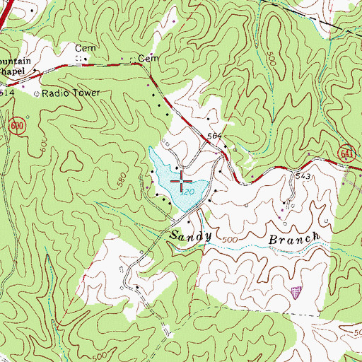 Topographic Map of Smiths Lake, VA