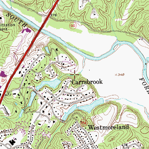 Topographic Map of Paines Lake, VA