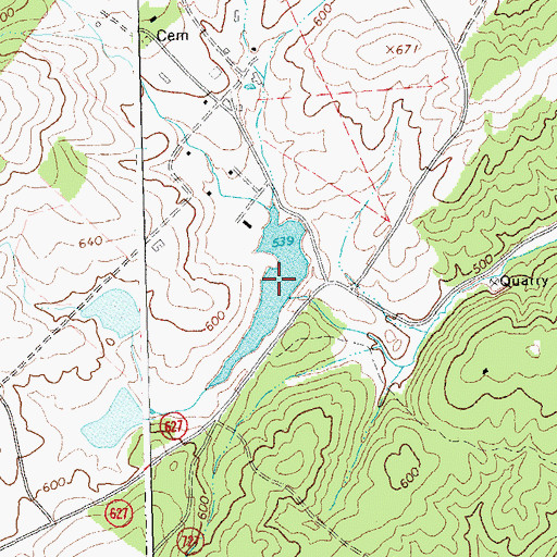 Topographic Map of Olympic Lake, VA