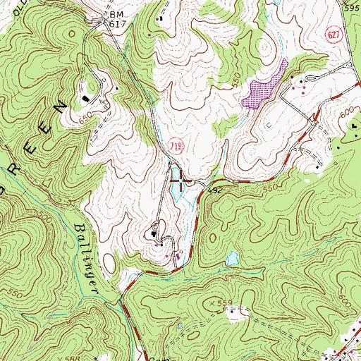 Topographic Map of Vanclieffs Lake, VA