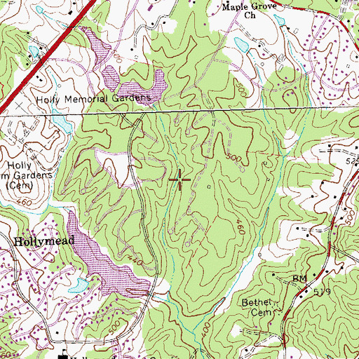 Topographic Map of Hurts Lake, VA