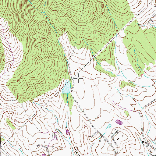 Topographic Map of Hallock Dam, VA