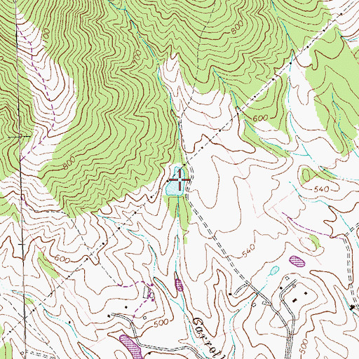 Topographic Map of Hallock Pond, VA