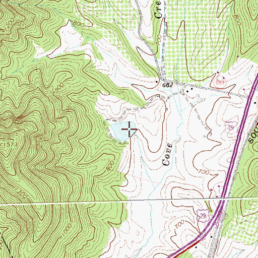 Topographic Map of McClauhan Farm Pond Number One Dam, VA