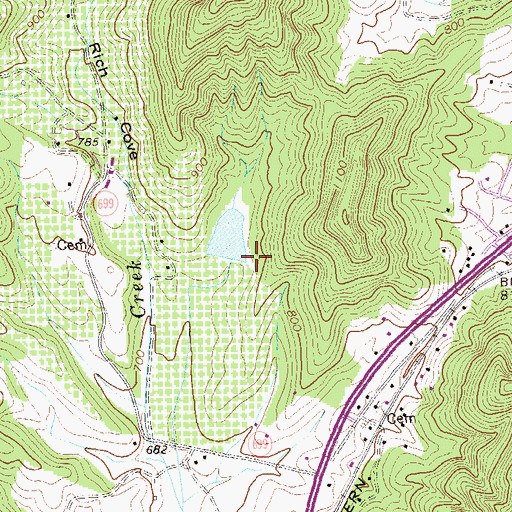 Topographic Map of McClauhan Farm Pond Number Two Dam, VA