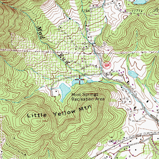 Topographic Map of Crozet Water Supply Reservoir, VA