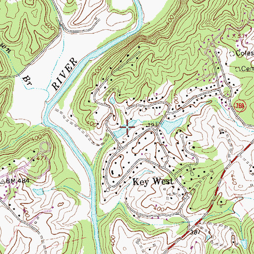 Topographic Map of Baileys Pond, VA