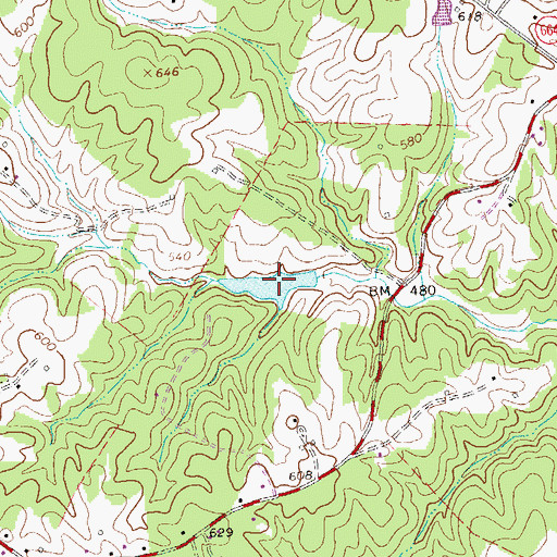 Topographic Map of Huckles Pond, VA