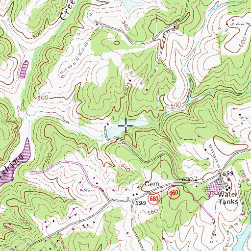 Topographic Map of Morris Pond, VA
