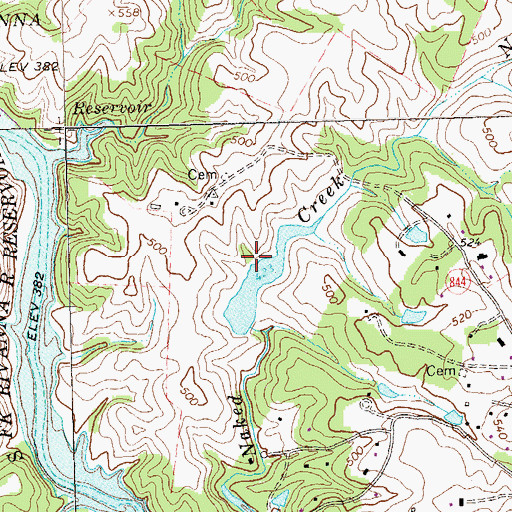 Topographic Map of Murrays Dam, VA