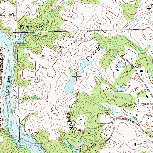 Topographic Map of Murrays Pond, VA