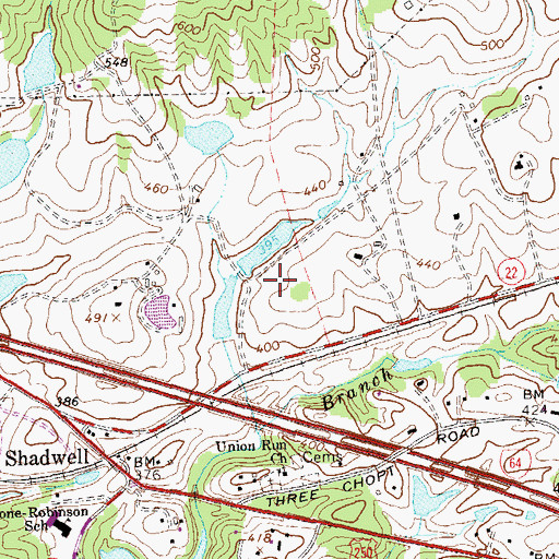 Topographic Map of Grahams Dam, VA