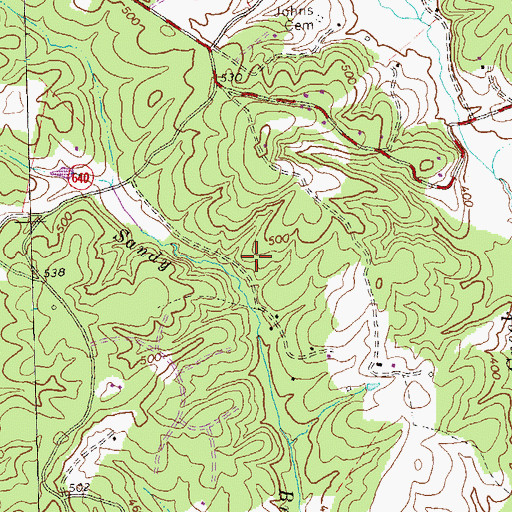 Topographic Map of Aldrich Dam, VA