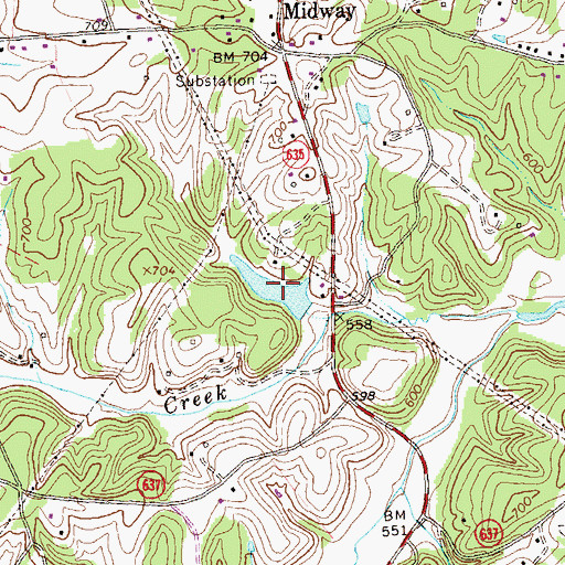 Topographic Map of Sportsman Lake, VA