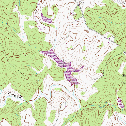 Topographic Map of Chisholm Lake Number One, VA