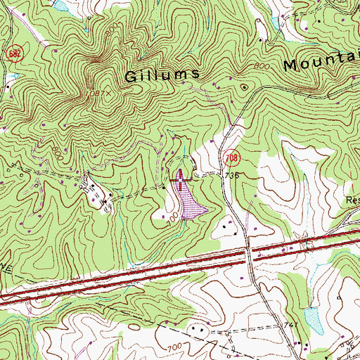 Topographic Map of Peacock Hill Dam, VA
