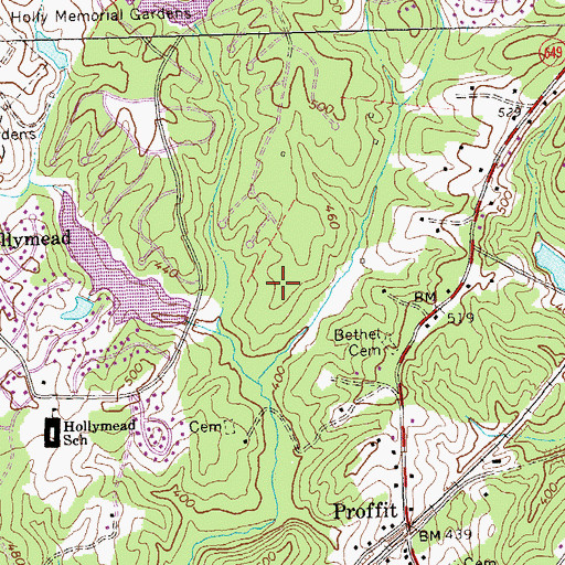 Topographic Map of Holly Mead Lake, VA