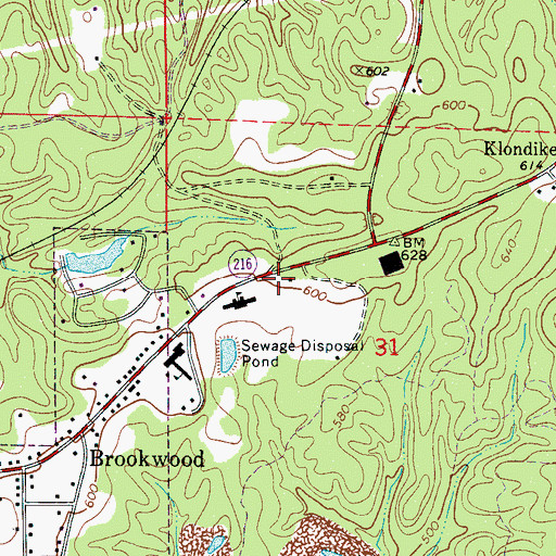 Topographic Map of Brookwood Medical Clinic, AL