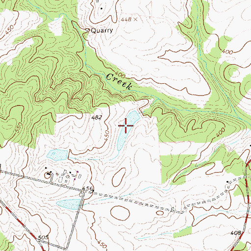Topographic Map of Delutz Dam, VA