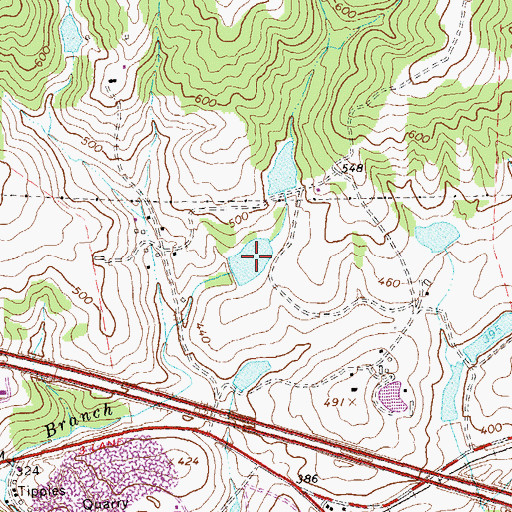 Topographic Map of Edgehill Farm Pond Number Two, VA