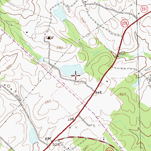 Topographic Map of Edgeworth Farms Dam, VA