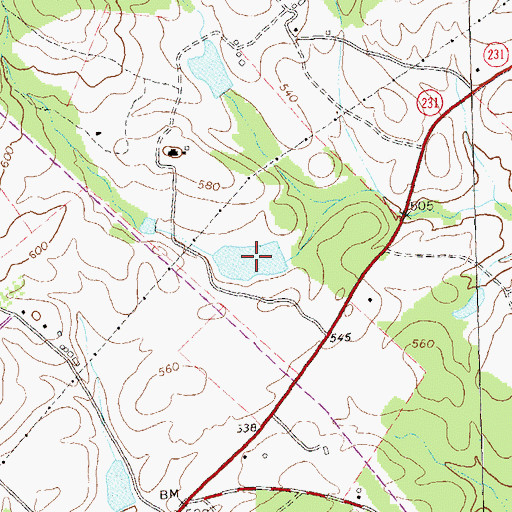Topographic Map of Edgeworth Farms Lake, VA